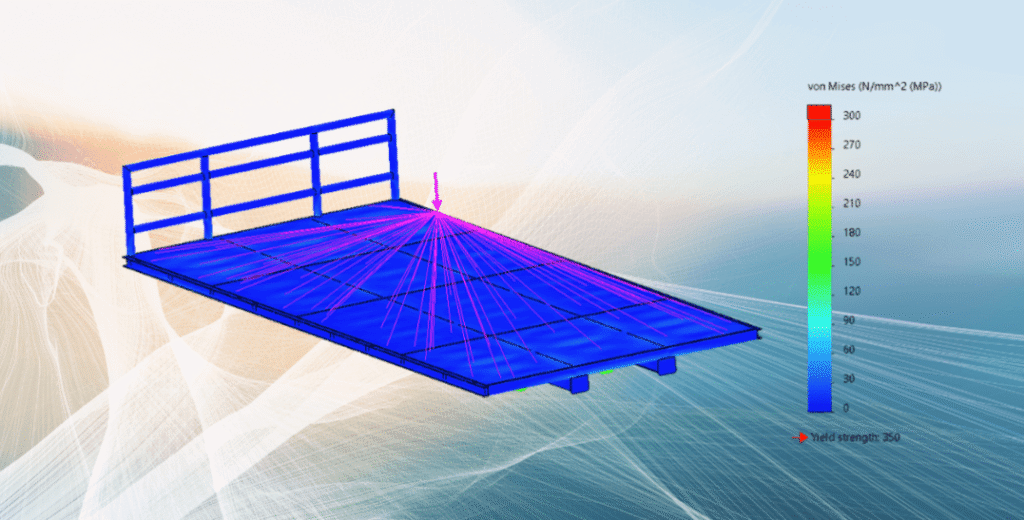 Truck body and tray finite element analysis (FEA), structural assessment, and engineering verification for heavy vehicle modifications and compliance.